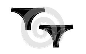 Woman underwear Thong pants technical sketches