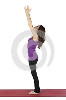 Woman in Upward Salute in Yoga