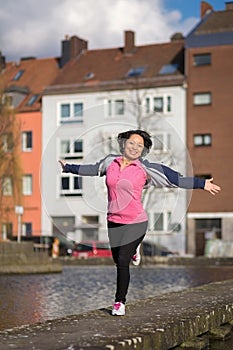 Woman urban sport exercising