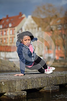 Woman urban sport exercising