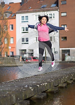 Woman urban sport exercising