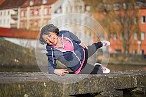 Woman urban sport exersising