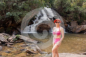 Woman at Usian Falls