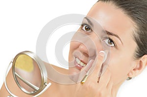 Woman Using Concealer