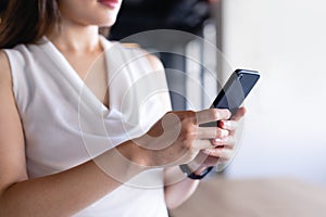 Woman using her phone