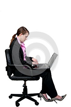 Woman Using Laptop