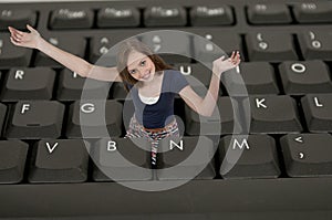 Woman Using Laptop