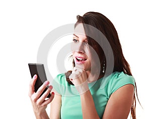 Woman using mobile