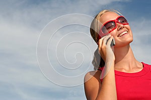 Woman using a mobile phone