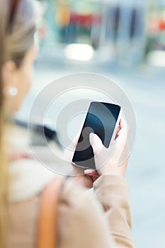 Woman using mobile phone