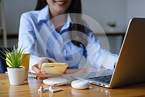 Woman using wireless charging . technology concept