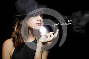 Woman Vaping Smoking Alternative