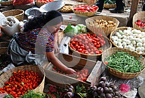 Woman vendor in Antigua Guatemala