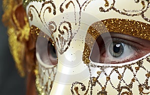 Woman in Venice carnival mask