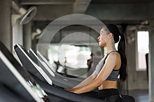 woman walk cardio training in gym