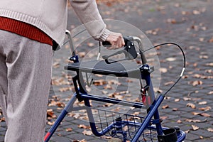 Woman with walker photo