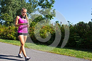 Woman walking for exercise