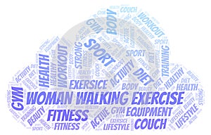 Woman Walking Exercise word cloud