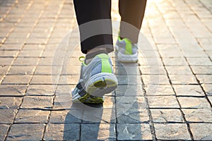 Woman walking outdoor exercise