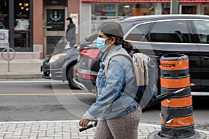 TORONTO, ONTARIO, CANADA - MAY 17, 2020: CITY OF TORONTO DURING COVID-19 PANDEMIC.