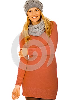 Woman in warm clothes