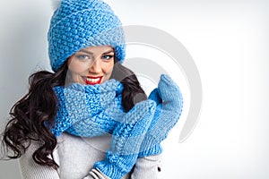 Woman in warm clothing