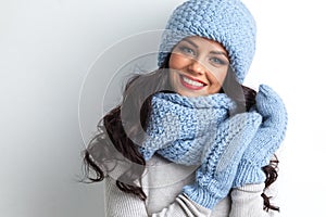 Woman in warm clothing