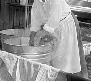 Woman Washing clothes