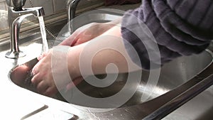 Woman Washing Her Hands