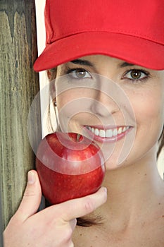 Woman wearing a cap