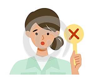 Woman wearing factory worker uniform. Factory worker Woman cartoon character. People face profiles avatars and icons. Close up