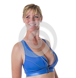 Woman wearing a sports bra