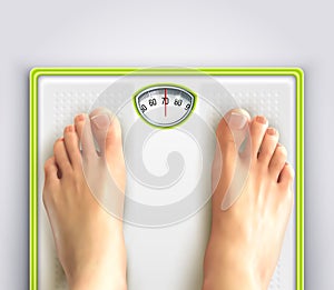 Woman Weight Loss Illustration