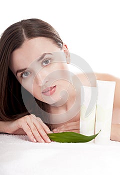 Woman with well-groomed skin.