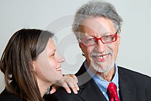 Woman whispering an exciting news