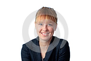 Woman on a white background photo