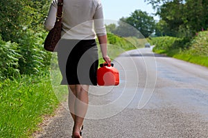 Woman whos vehicle has broken down.