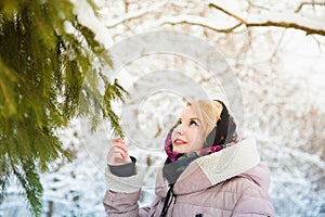 Woman in winter