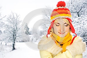 Woman in winter clothing