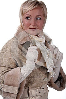 Woman in winter fur