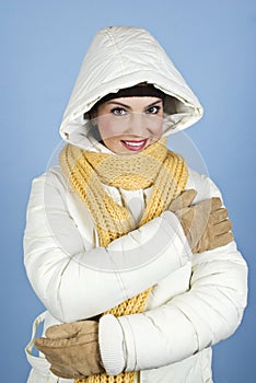 Woman in winter jacket