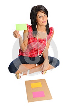 Woman work on a project