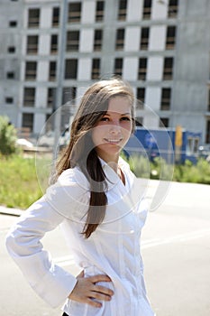 Woman worker construcion