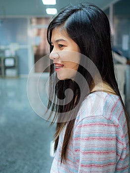 Woman working in archives