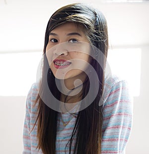 Woman working in archives