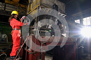 Woman working in building industry