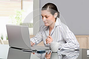 Woman working with computer