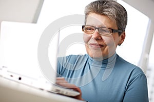 Woman working on computer