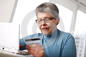 Woman working on computer