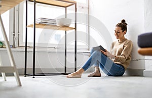 Woman working in creative start-up company